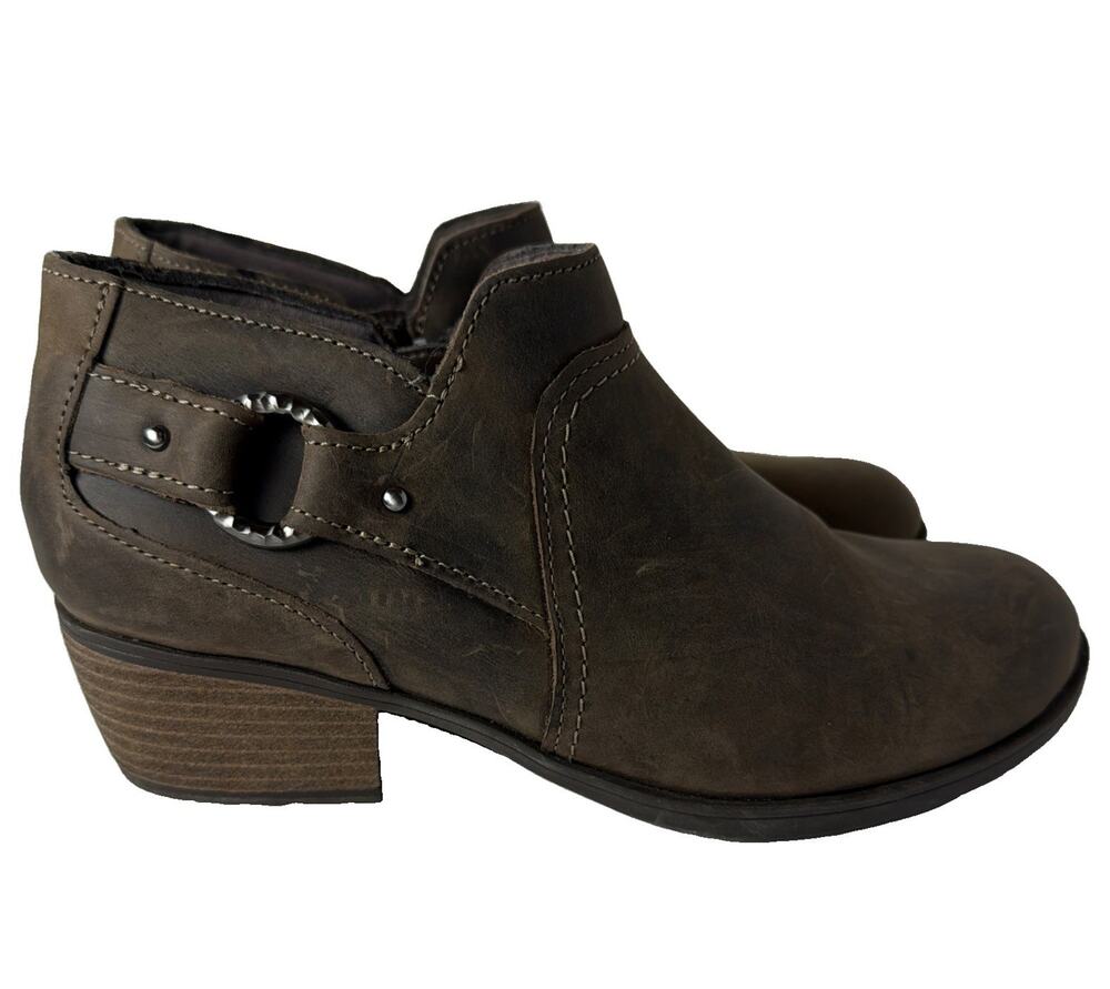 Clarks Charlten Grace Women’s 6.5M Taupe Leather Western Ankle Boots